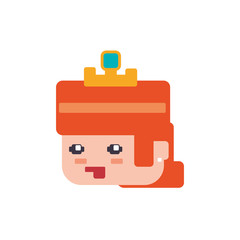 Princess Pixelated videogame vector illustration graphic icon design