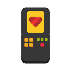 Tetris videogame console icon vector illustration graphic