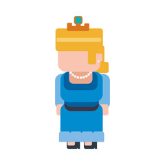 Princess Pixelated videogame vector illustration graphic icon design