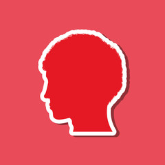 Man head silhouette icon vector illustration graphic design