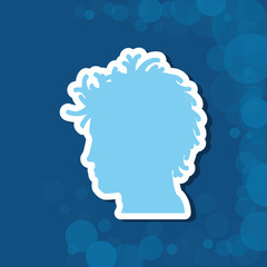 Man head silhouette icon vector illustration graphic design