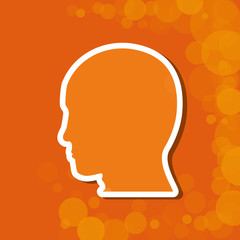 Man head silhouette icon vector illustration graphic design