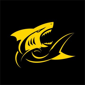gold shark emblem