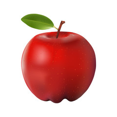 Fresh apple isolated on white background