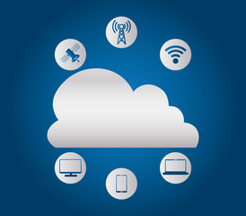 Digital communication technology icon vector illustration graphic design