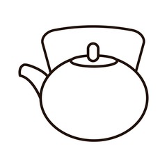coffee pot icon over white background. vector illlustration