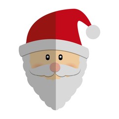 santa claus cartoon icon over white background. colorful design. vector illustration