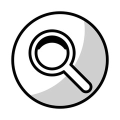 magnifying glass icon over white background. vector illustration