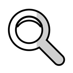 magnifying glass icon over white background. vector illustration