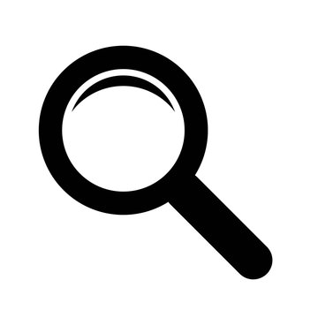 magnifying glass icon over white background. vector illustration