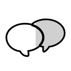 speech bubbles icon over white background. vector illustration