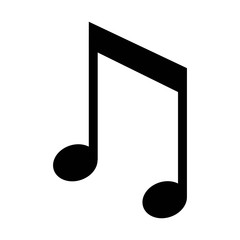 music note icon over white background. vector illustration