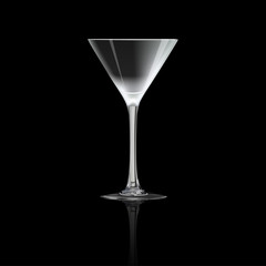 Cocktail glass isolated on black background