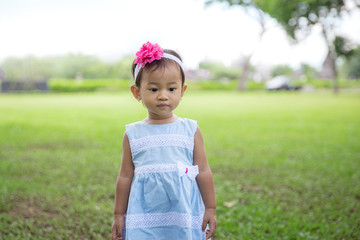 little girl in the park