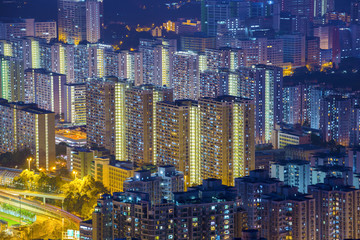 Fototapeta na wymiar Hong Kong Tuen Mun skyline and South China sea