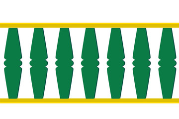 Seamless Decoration Traditional House of Betawi (Old Jakarta, Indonesia)