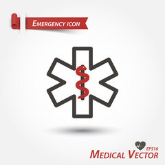 Emergency icon . Medical vector .
