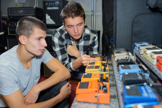 young men in the shop