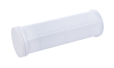 Plastic white Bottle on white background