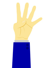 Counting or voting  Hand, Four