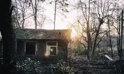 The Shed at sunset Old Photo