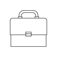 portfolio suitcase document outline vector illustration eps 10