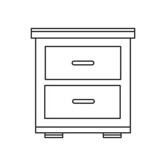 side table furniture home outline vector illustration eps 10