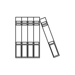 books read encyclopedia learn outline vector illustration eps 10