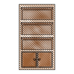 cupboard furniture wooden decoration vector illustration eps 10