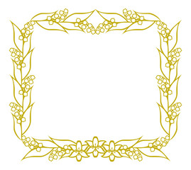 ユリとスズランのフレーム