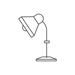 desk lamp equipment office outline vector illustration eps 10