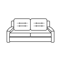 sofa furniture modern style outline vector illustration eps 10