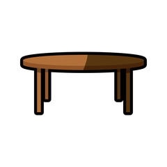 wooden table furniture decoration shadow vector illustration eps 10