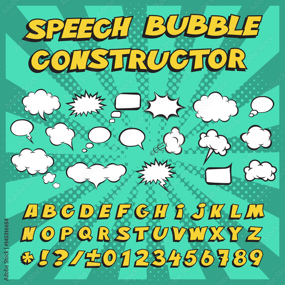 Poster speech bubble constructor. make your own speech bubble!
