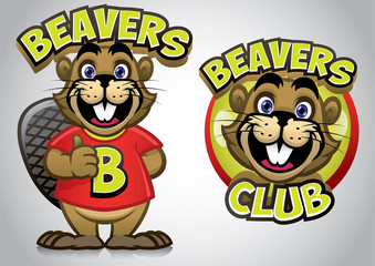 funny cartoon of young beaver