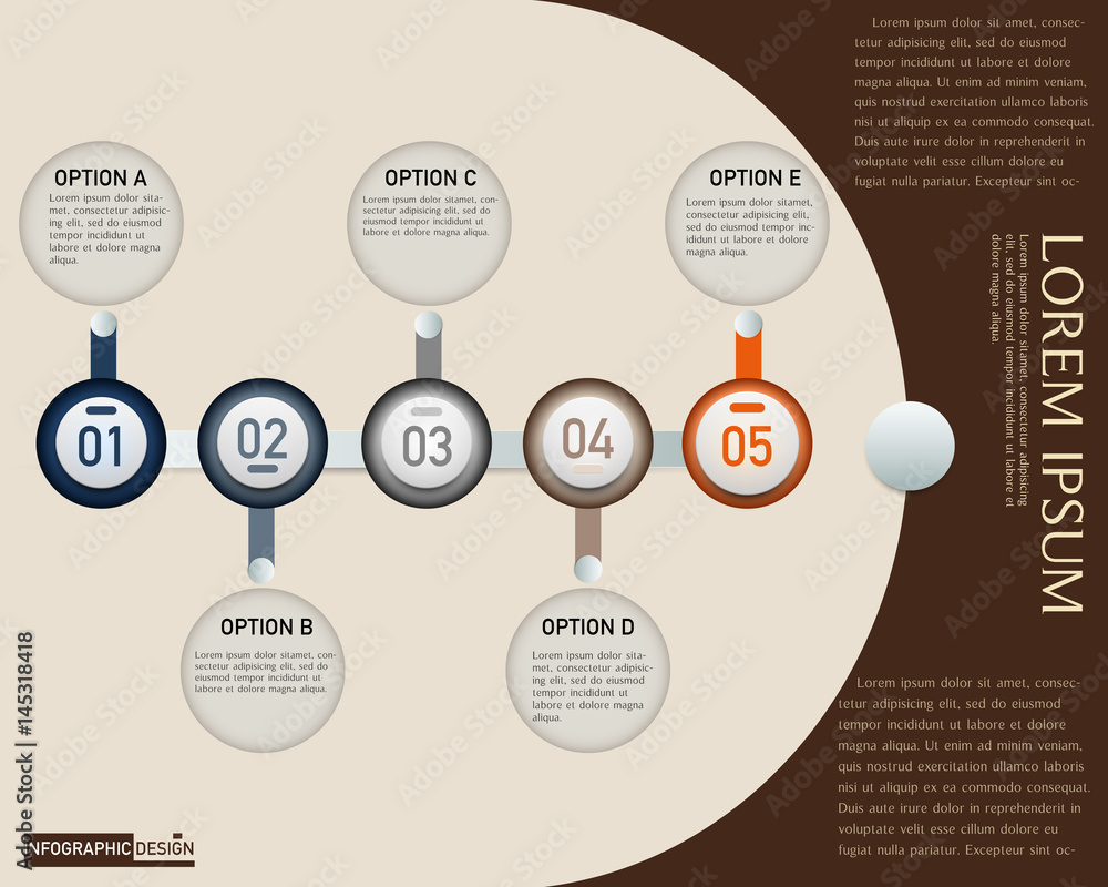 Sticker vector element for infographic design,presentation and chart,abstract background