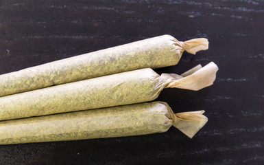 Marijuana Joints Isolated - Cannabis Smoking