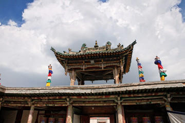 Roof decoration in a Buddhist temple