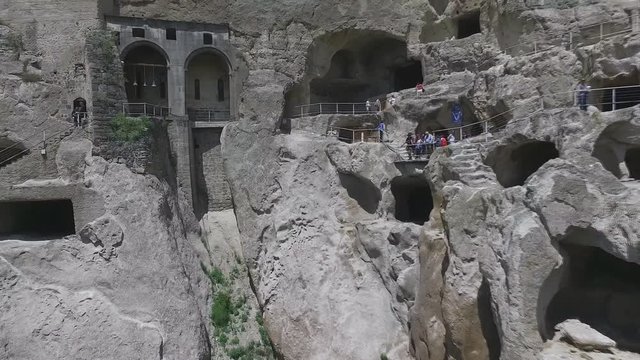 Vardzia Cave Monastery Site in Georgia at the Erusheti Mountain