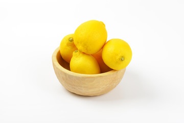 bowl of ripe lemons