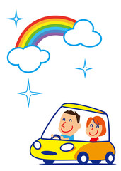 幸せドライブ　カップル