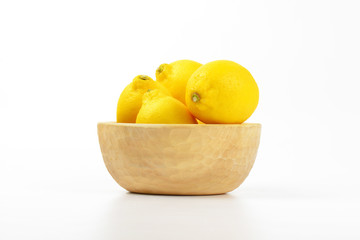 bowl of ripe lemons
