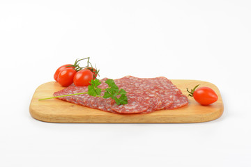 thin slices of salami