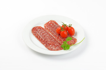 thin slices of salami