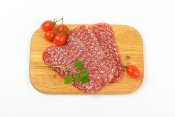 thin slices of salami