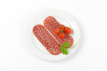 thin slices of salami