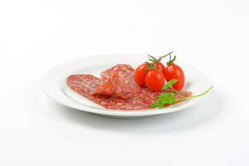 thin slices of salami