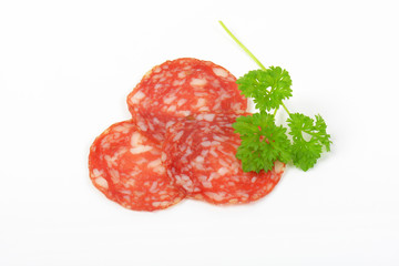 thin slices of salami