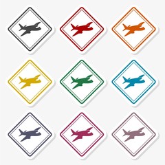 Airport application icons vector - Illustration