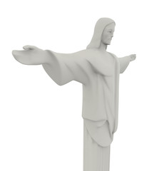 Christ the Redeemer Statue Isolated